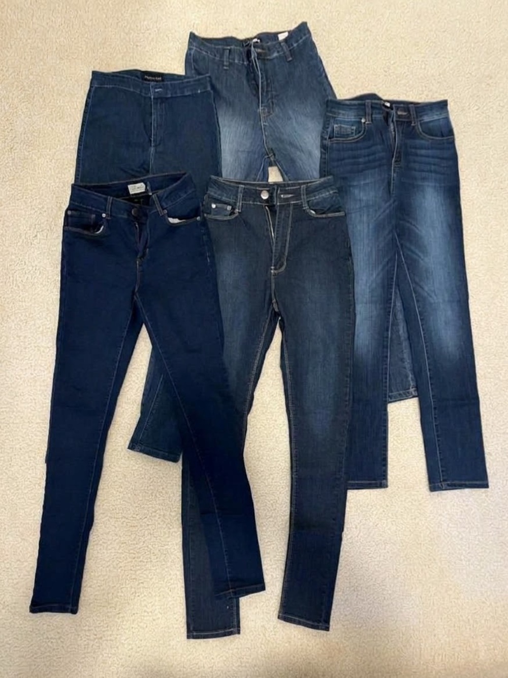 ✨BUNDLE of 5 Women’s High Rise Skinny Jeans | Size 3 | Dark & Medium Wash